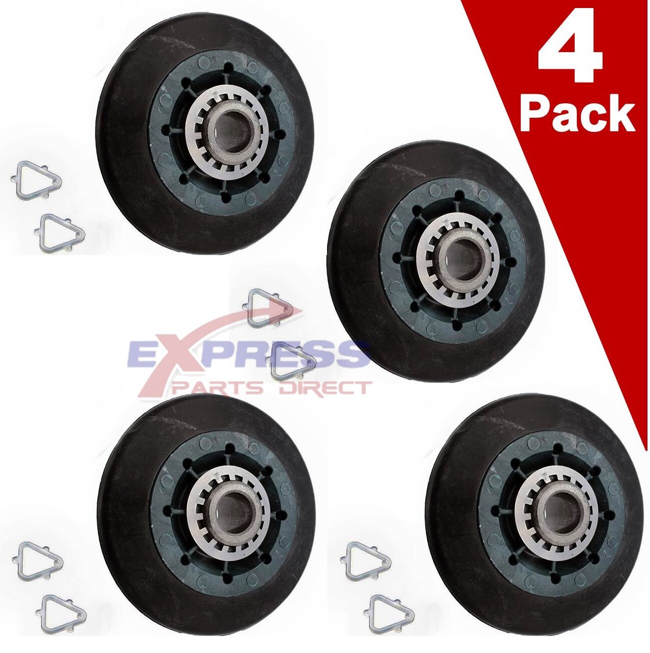 4 Pack) W10314173 Dryer Drum Roller WPW10314173, AP6019303 