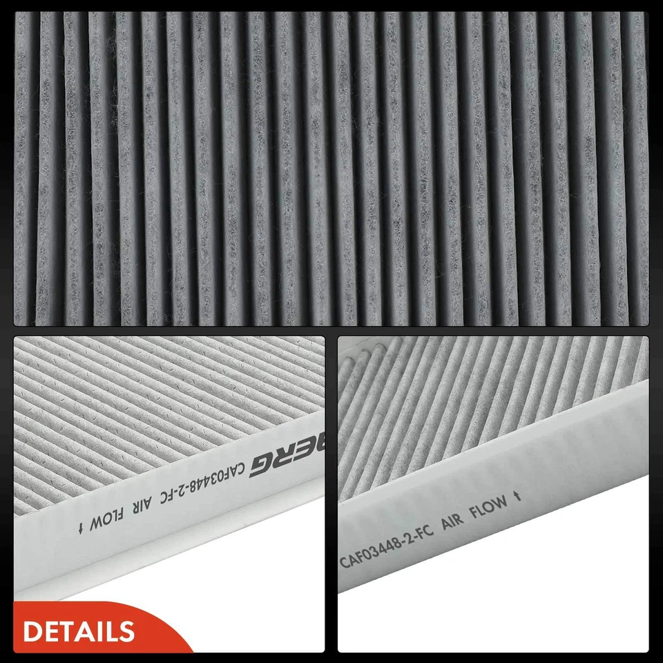 2x Filtro Antipolline Abitacolo per Peugeot 206 2L 2M 2D 2E/K 2A/C 1998-2012 - Immagine 2 di 4