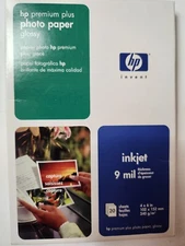 HP Premium Plus Photo Paper-Glossy, 9mil Thick, 4"x6", 20 sheets