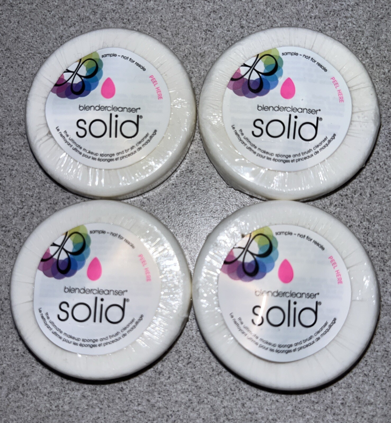 NEW 4 Piece Beauty Blender Blendercleanser LAVENDER Solid Pro Sample 0.558 oz Ea