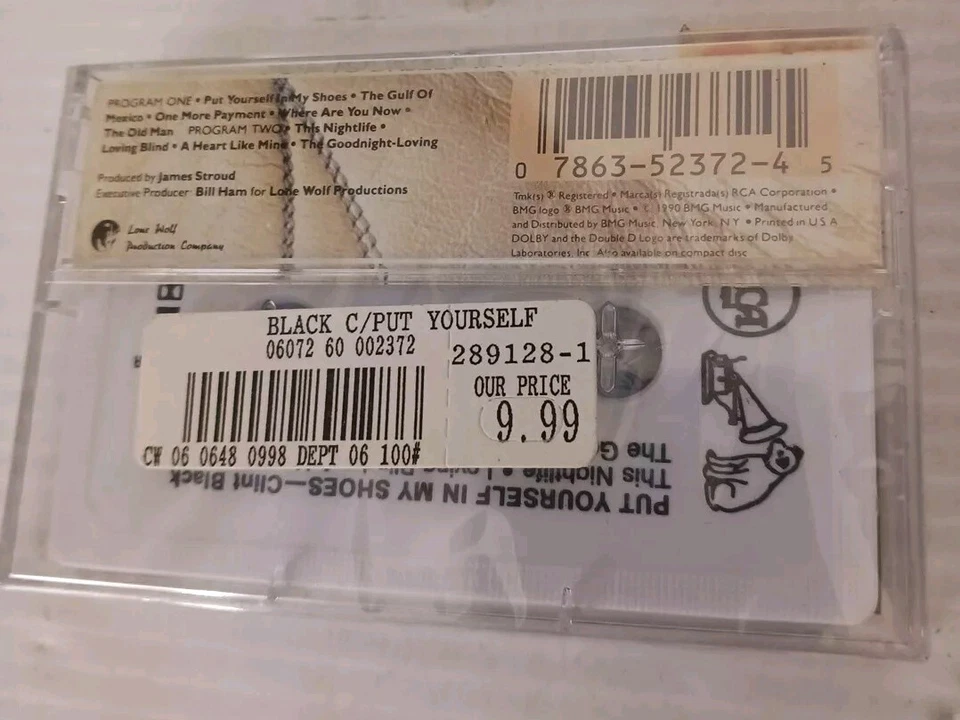 Clint Black (Put Yourself In My Shoes) Cassette (Country)(1990) NEW SEALED - Image 2 of 3