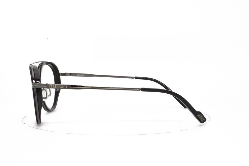 Gafas Serengeti marco redondo negro para gafas de sol 52-21-145 hechas en Italia Foto 3 de 4