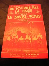 Partition Do Not Turn the Page Did You Know Jean Merlin Pedro Oniz 1952