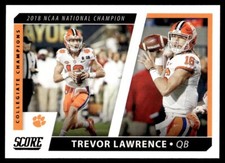 Trevor Lawrence #CC10 2021 Score Collegiate Champions Football Card Clemson