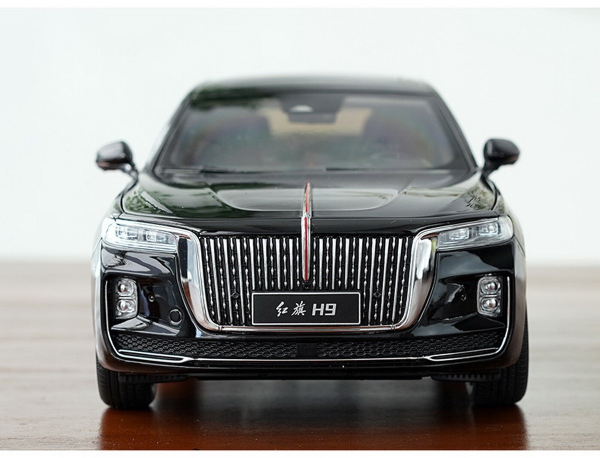 1/18 Scale HongQi Red Flag H9 Black Diecast Car Model Toy No