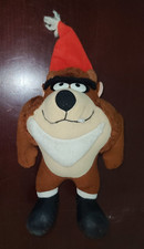 Vintage Looney Tunes Christmas Taz Plush 1993 Warner Bros.