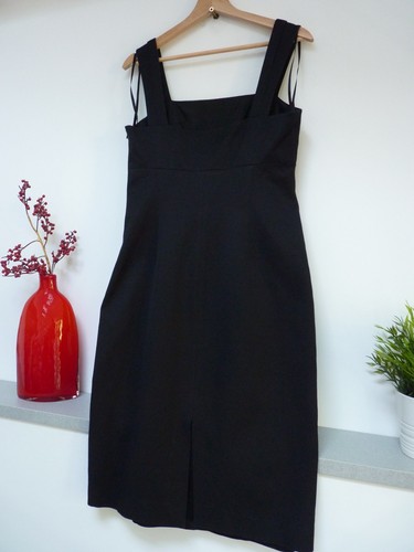 COAST, SIZE 12, Black Sleeveless Lined Classy Midi Dress, VGC