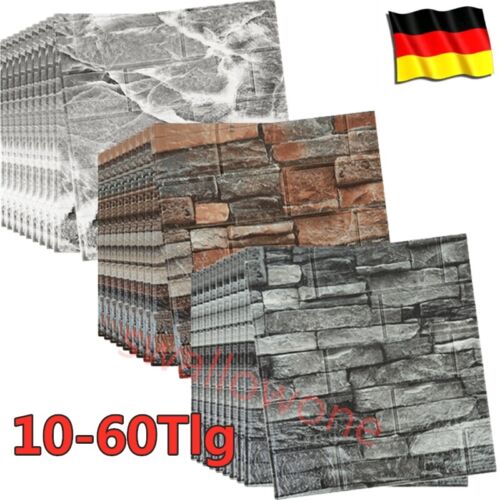 3D Selbstklebend Tapeten Steinoptik Ziegelstein Wandpaneele Wandaufkleber 60X - Bild 1 von 28