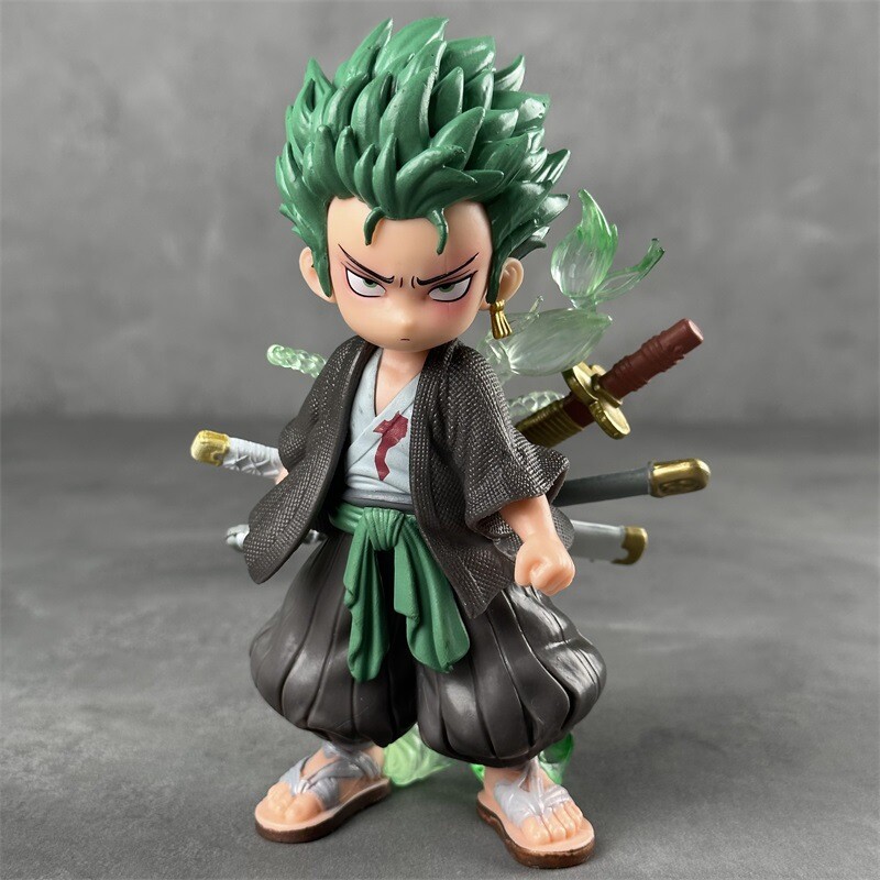 置物 qoo Anime One Piece Roronoa Zoro Cute Q Ver. Figure Model Toy