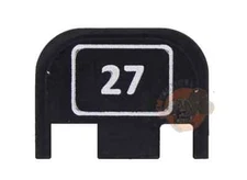 Glock 27 Engraved Slide Back Plate Aluminum Made USA for Glock Gen 1-4