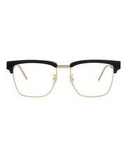 Gucci Mens Square/Rectangle Black Black Transparent Fashion Designer Eyewear