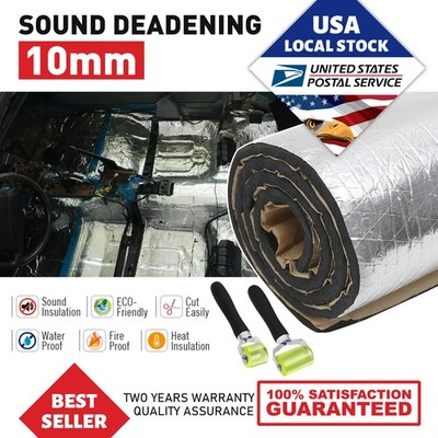 80''x39'' Car Sound Deadener Heat shield Insulation Barrier Block Adhesive IN US