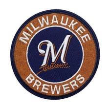 Milwaukee Brewers Baseball Embroidered Iron On Patch Size 3.15 x 3.15 in