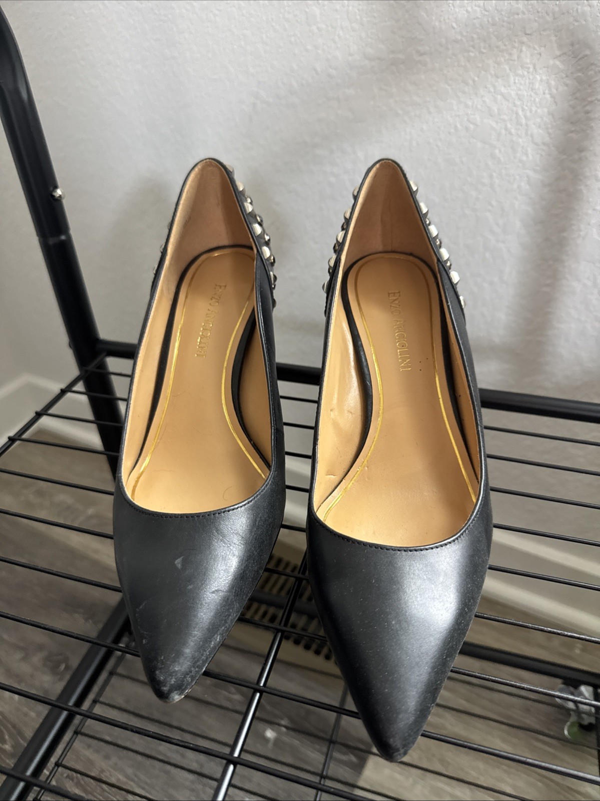 Enzo Angiolini Black Leather 8M Pump