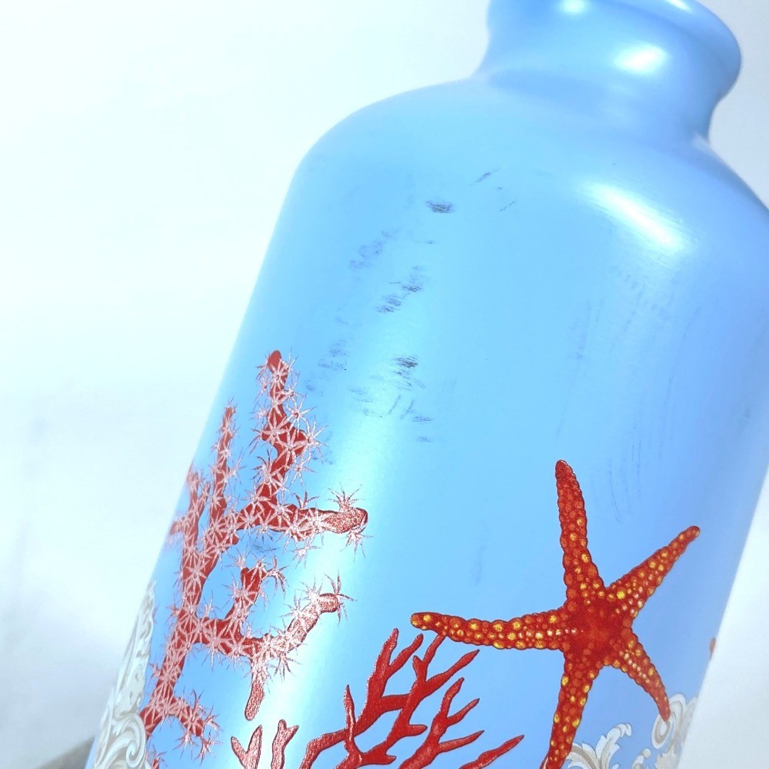 Versace Logo With Carabiner Water Bottle Interior Tumbler Aluminum Blue thumbnail 8