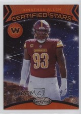 2024 Certified Certified Stars Orange Mirror 15/149 Jonathan Allen #13 1i5d