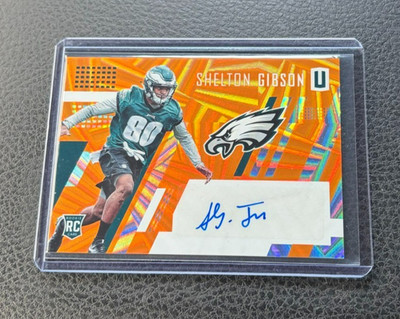 2017 Panini Unparalleled Shelton Gibson Rookie Orange Wedges Auto 11/49