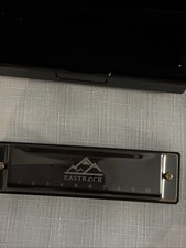 East Rock Black Harmonica w/Case 2pc Set