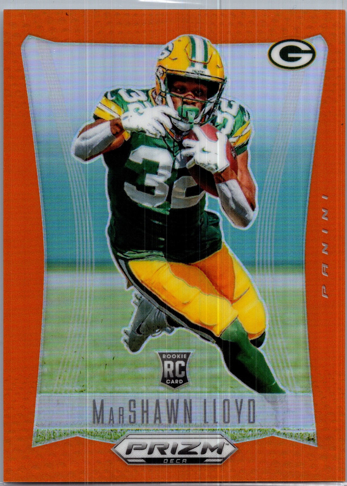 2024 Panini Prizm Deca #115 MarShawn Lloyd Orange Prizms #/49
