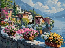 Paint by Numbers for Adults Beginner, Nature Landscape Lake Adult PB396-A-1