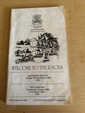 September Meeting, Flat Run At Lingfield Park 13/9/1988 Race Card