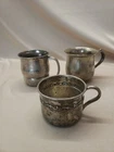 3 Sterling Silver Baby Cups 258gr  258 grams BOARDMAN, REED & BARTON, TOWLE