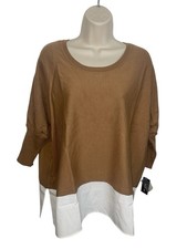 Style  Co Women's Size Small Dolman-Sleeve Woven-Hem Sweater Retail 59.50
