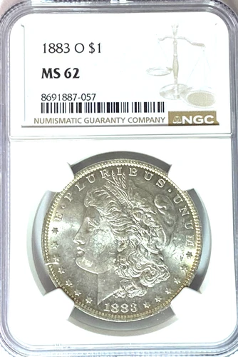 1883 O $1 Morgan Silver Dollar MS62 NGC Uncirculated New Orleans