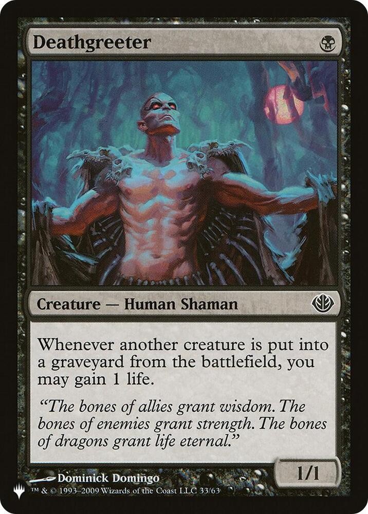 Deathgreeter The List Reprints NM