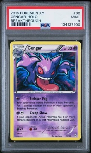 2015 POKEMON XY BREAKTHROUGH #60 GENGAR-HOLO BREAKTHROUGH PSA 9