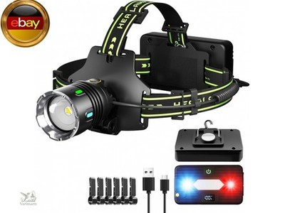 LED Stirnlampe Wiederaufladbar 90000 Lumen, Sensor Headlamp mit 11 Modi, Zoom
