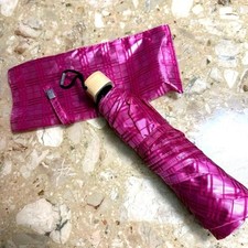 Burberry Pink Check Rain Umbrella 55in Transparent Glen Used Excellent