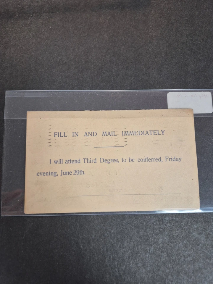 US stamp UY6,  Reply Card Attached. Live Oak Lodge  (JST62 - Image 2 of 4