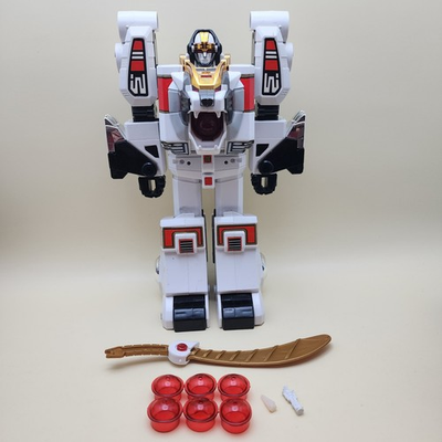 #ad Mighty Morphin POWER RANGERS MMPR 1994 WHITE TIGER ZORD 10quot; COMPLETE WORKS $119.99