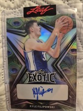 KYLE FILIPOWSKI 1/1 AUTO RC!🔥📈 2022-23 LEAF EXOTIC PEACOCK 🦚 PRISMATIC PROOF!