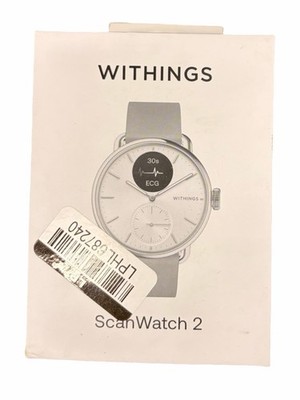 Withings ScanWatch 2 38mm White Silver Hybrid Smartwatch Heart ECG