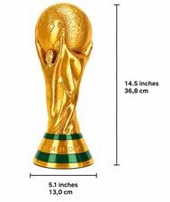 "Réplica de trofeo de la Copa Mundial de 14,5"" Copa de fútbol dorada impresa en 3D TikTok 2026 Champions"