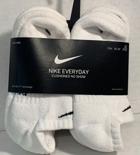NIKE KIDS CUSHIONED NO SHOW SOCKS 6 Pairs WHITE Size SMALL 3Y-5Y NEW DRI FIT