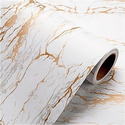 @ Golden Marble Glossy Self Adhesive Vinyl Wall Sticker For Kitchen s399