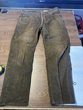 Orvis Corduroy Pants Men  s 36x30 Brown Preppy School 5 Pocket Design Chinois