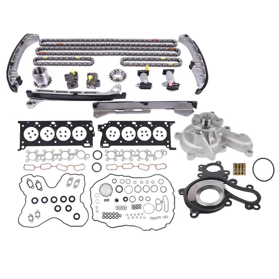 Head Gasket Set for Lexus Toyota Tundra 5.7L 3URFE w/Timing Chain Kit Water Pump - Image 4 of 4