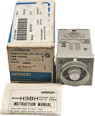Omron Elektronisches Zeitrelais Verzögerung 24 VDC 0,5-10 s H3BH-8