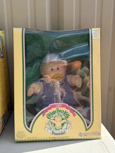 1985 Cabbage Patch Dolls (March Of Dimes) Preemie Vinny Wallis Org. Box