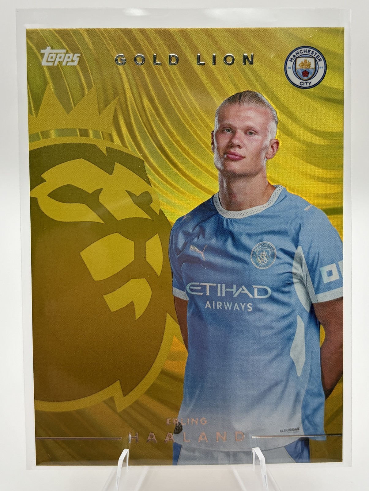 Erling Haaland 2026-27 Topps Flagship Premier League Gold Lion #GL14 Man City NM view 1
