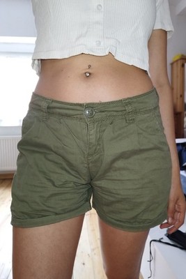Shorts, Terranova, XS, XXS, S, 32 34 36, khaki grün, Cargo Hotpants, kurze Hose
