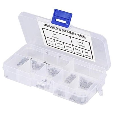 Edelstahl Sechskantmuttern M1 M1.2 M1.4 M1.6 M2 M2.5 M3 Edelstahl-Schloss Sch...