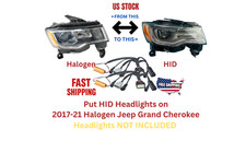 2017 - 2021 Jeep Grand Cherokee Halogen To Hid Headlight Conversion Cables Pnp