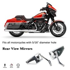 For Harley Electra CVO ST Street Glide Pair Motorcycle Rearview Wing Mirrors Kit