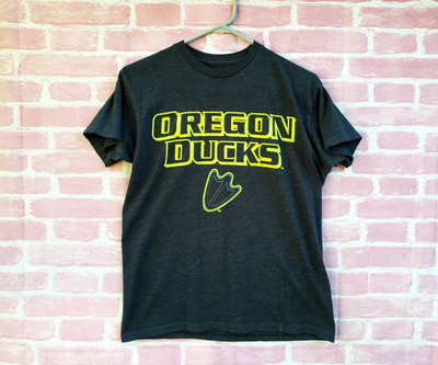   Oregon Ducks Champs Sports Dark Gray Shirt Men's Small S Short Fit