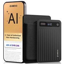AI Voice Recorder with App Control : Transcription, Summarization Black